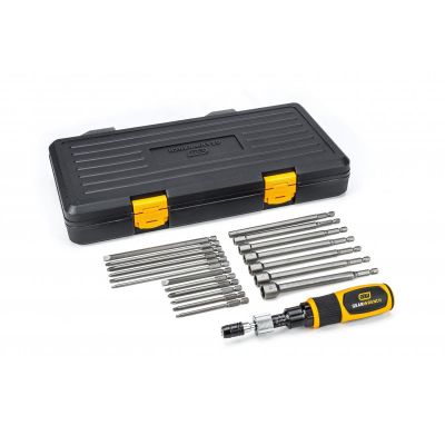 KDT89620 image(0) - GearWrench 20 Pc. 1/4" Drive Torque Screwdriver Set 10-50 in/lbs.