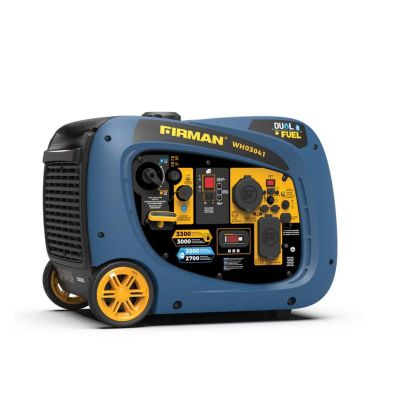 FRGWH03041 image(0) - Firman Dual Fuel Inverter 3200/2900W Recoil Start Gasoline or Propane Powered Parallel Ready Portable Generator