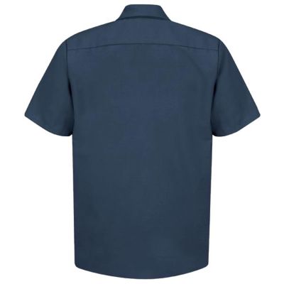VFISP24NV-SS-L image(0) - Workwear Outfitters Men's Short Sleeve Indust. Work Shirt Navy, Large