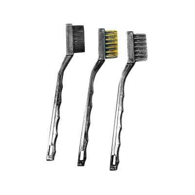 KTI74103 image(0) - K Tool International 3-Piece Mini Brush Set (Brass/Nylon/Steel Brushe)