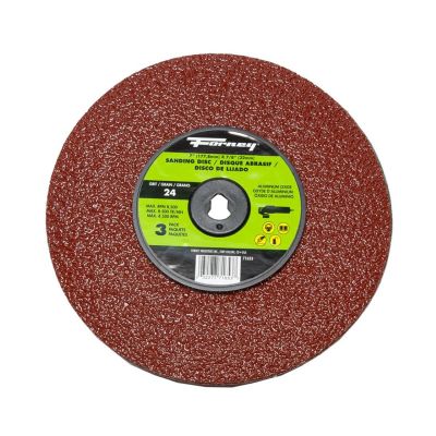 FOR71653 image(0) - Forney Industries Resin Fibre Sanding Disc, Aluminum Oxide, 7 in x 7/8 in Arbor, 24 Grit
