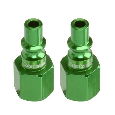 LEGA71430B-2PK image(0) - Legacy Manufacturing B 1/4" Green Plug 1/4" FNPT 2p
