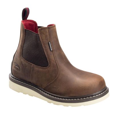 FSIA7510-17M image(0) - Avenger Work Boots - Wedge Romeo Series - Men's Boots - Soft Toe - EH|SR|PR - Brown/Black -Size: 17M