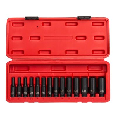 SUN1831 image(0) - Sunex 14-Piece 1/4 in. Drive Deep Metric Ma