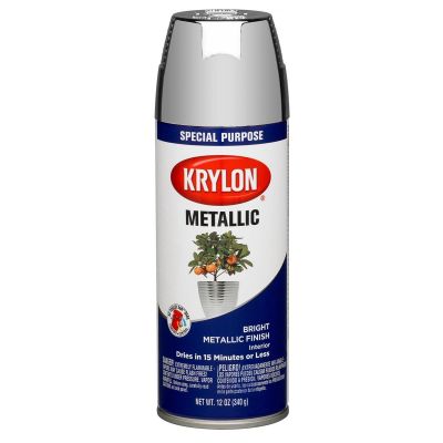 DUP1404 image(0) - Krylon Metallic Paints Chrome Aluminum 12 oz.