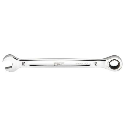 MLW45-96-9312 image(0) - Milwaukee Tool 12MM Metric Ratcheting Combination Wrench, 12-Point, Steel, Chrome