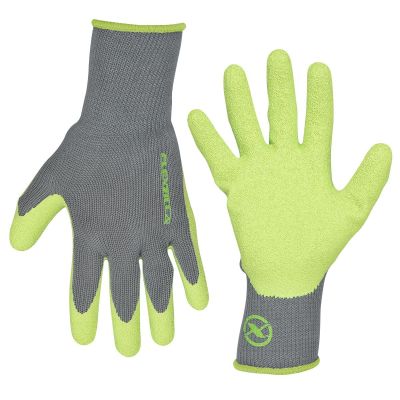 LEGGC240XL image(0) - Legacy Manufacturing Flexzilla® Crinkle Latex Dip Gloves, Gray/ZillaGreen™, XL