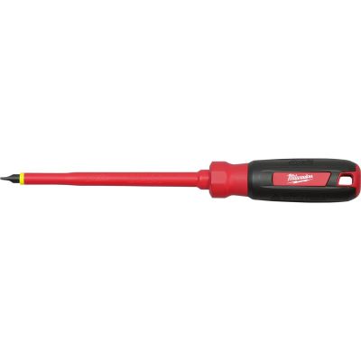 MLW48-22-2221 image(0) - Milwaukee Tool 1/4" Slotted - 6" 1000V Insulated Screwdriver