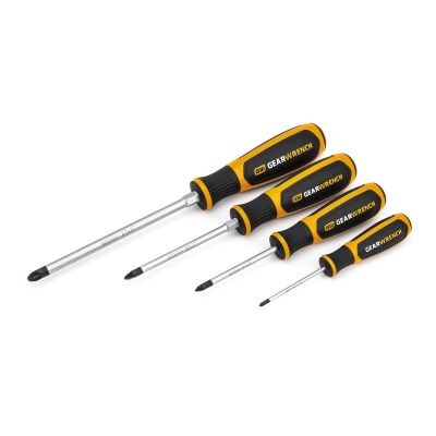 KDT80061H image(0) - GearWrench 4 Pc. Pozidriv® Dual Material Screwdriver Set