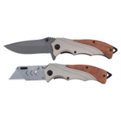 WLMW9371 image(0) - Northwest Trail 2pc Hardwood Handle Knife Set