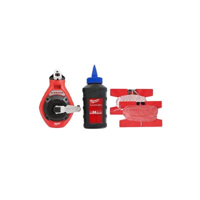 MLW48-22-3993 image(0) - Milwaukee Tool 100 Ft. Precision Line Chalk Reel Kit with Bonus Bold Line and Blue Chalk