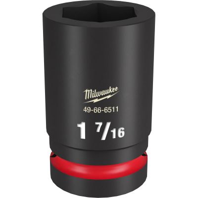 MLW49-66-6511 image(0) - Milwaukee Tool SHOCKWAVE Impact Duty  1"Drive 1-7/16" Deep 6 Point Socket