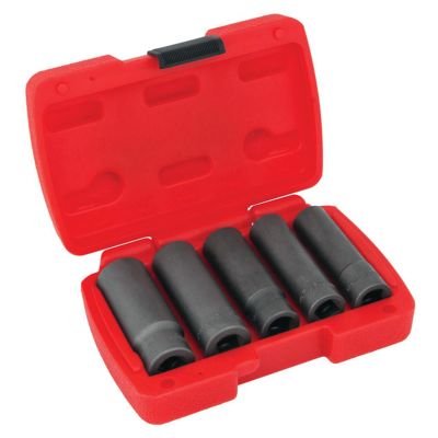 WLMW38920 image(0) - Wilmar Corp. / Performance Tool 5 pc. 3/8" Dr. Deep Bolt Extractor Set