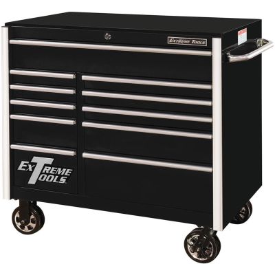 EXTRX412511RCBK image(0) - Extreme Tools 41" 11-Drawer Roller Cabinet, Black