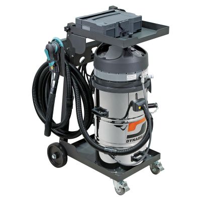 DYBM1025EX-B image(0) - Dynabrade Automotive Mega-Raptor Vac®Pro Pack Vacuum System: Vacuum Kit w/6" Extreme ROS & Cart, M-Class, 120v/60Hz, 15 Amp, 20 gal.