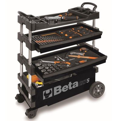 BTA027000205 image(0) - Beta Tools USA Folding Mobile Tool Cart, Black