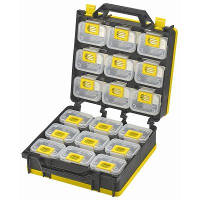 LDS1010496 image(0) - LDS (ShopSol) Storage Case 2- Sided 18 bins with Carry Strap