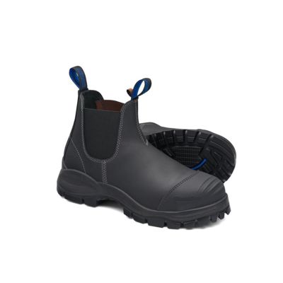 BLU990-090 image(0) - Steel Toe Slip-On Elastic Side Boots w/ Kick Guard, Black, AU size 9, US size 10