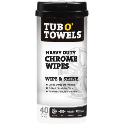 FDPTW40-CHR image(0) - Tub O' Towels Tub O' Towels Heavy Duty Chrome Wipes, 40 count