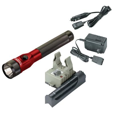 STL75616 image(0) - Streamlight Stinger DS LED Bright Rechargeable Flashlight with Dual Switches - Red