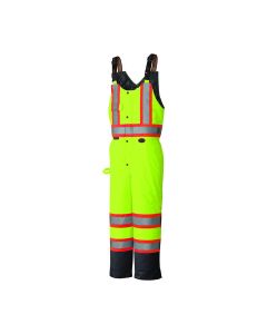 SRWV1120661U-4XL image(0) - Pioneer Pioneer - Hi-Vis 100% Waterproof Quilted Bib Pant - Hi-Viz Yellow/Green - Size 4XL