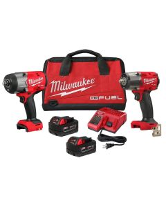 MLW3010-22 image(0) - Milwaukee Tool M18 FUEL 1/2" HTIW & 3/8" MTIW Automotive Combo Kit