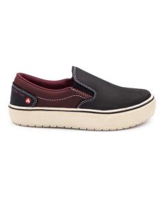 FSIAW7050-7.5D image(0) - AIRWALK AIRWALK - VENICE - Women's Leather Slip On - CT|EH|SF|SR - Black / Tawny Port - Size: 7.5 - D - (Regular)