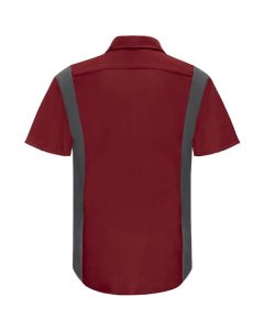 VFISY32FC-RG-L image(0) - Workwear Outfitters Men's Long Sleeve Perform Plus Shop Shirt w/ Oilblok Tech Red/Charcoal, Large