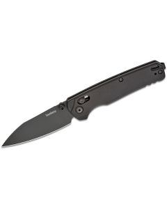 KER6105BLK image(0) - Kershaw Bel Air Manual Open DuraLock MagnaCut Reverse Tanto Blade EDC Folding Pocket Knife - Black