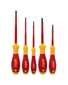 WIH32084 image(0) - Wiha Tools INSULATED SLOT/PH 5PC SET. Set Includes: Slotted 3.5, 4.5, 6.5mm | Phillips #1, #2