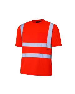 SRWV1054050U-M image(0) - Pioneer Pioneer - Birdseye Safety T-Shirt - Hi-Viz Orange - Size Medium