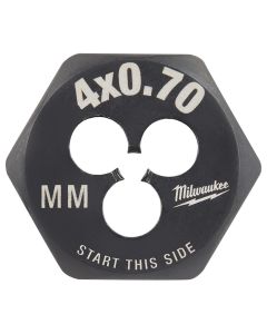 MLW49-57-5319 image(1) - Milwaukee Tool M4-0.70 mm 1-Inch Hex Threading Die