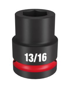 MLW49-66-6304 image(0) - Milwaukee Tool SHOCKWAVE Impact Duty  3/4"Drive 13/16" Standard 6 Point Socket