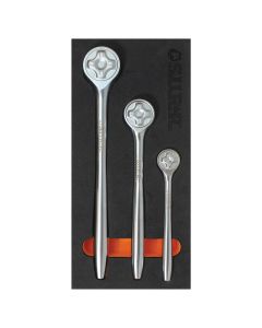 SRRNR3 image(0) - S.U.R.&R. NR3 3-Piece 2.5&deg; Nano-Ratchet Set  provides minimal Swing Angle  Maximum Control, Tech-Friendly Ratchet for Everyday Tightening and Loosening Applications