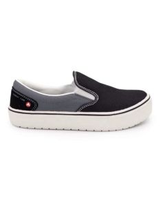 FSIAW7040-6.5D image(1) - AIRWALK AIRWALK - VENICE - Women's Canvas Slip On - CT|EH|SF|SR - Black / Castle Rock - Size: 6.5 - D - (Regular)