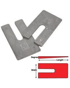 SPP10742 image(0) - Specialty Products Company Alluminum Alloy Heavy Truck Shims 4x6.5x2.5 DEG (6 pack)