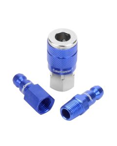 LEGA72452C image(0) - Legacy Manufacturing COLORCONNEX TYPE C 3PC 1/4" BODY COUPLER & PLUG KI