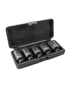 TIT42806 image(0) - TITAN 5 pc. 1/2 in. Dr Deep Impact Socket Set