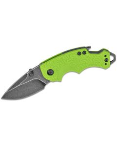 KER8700LIMEBW image(0) - Kershaw Shuffle Multifunction Manual Open Inset Liner Lock Drop Point Blade EDC Folding Pocket Knife with BlackWash Finish - Lime Green