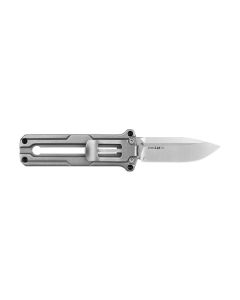 KER2046 image(0) - Kershaw Cybernet Manual Open Sliding Button Lock Spear Point Blade EDC Pocket Knife - Gray