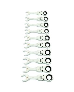 KDT86870 image(0) - Gearwrench 10 PC. 90T 12PT MM STUBBY FLEX RW SET