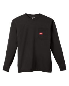 MLW606B-L image(6) - Milwaukee Tool GRIDIRON Pocket T-Shirt - Long Sleeve Black L