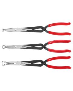 MLW48-22-6563 image(0) - Milwaukee Tool 3PC Long Reach Hose Grip Pliers Set