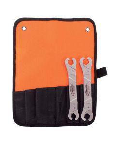 SRRRLW450 image(0) - S.U.R.&R. RLW450 Ratcheting Line Wrench Set of 2 with 6-Slot Pouch- SAE/Metric