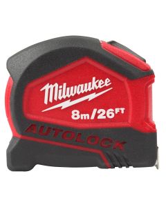 MLW48-22-6826 image(0) - Milwaukee Tool 8m/26ft Compact Auto-Lock Tape Measure