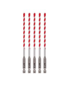 MLW48-20-9157 image(1) - Milwaukee Tool 3/16" x 4" x 6" SHOCKWAVE Impact Duty Carbide Hammer Drill Bits - Bulk 5 PK