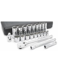 KDT80691 image(0) - GearWrench 22 PC 3/8" DR 12 POINT SAE SOC SET