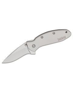 KER1620FL image(0) - Kershaw Scallion Assisted Open Inset Liner Lock Drop Point Blade EDC Folding Pocket Knife - Silver