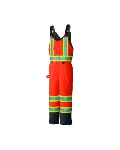 SRWV1120651U-4XL image(0) - Pioneer Pioneer - Hi-Vis 100% Waterproof Quilted Bib Pant - Hi-Viz Orange - Size 4XL