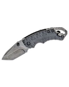 KER8750TBLKBW image(0) - Kershaw Shuffle II Multifunction Manual Open Inset Liner Lock American Tanto Blade EDC Folding Pocket Knife with BlackWash Finish - Black